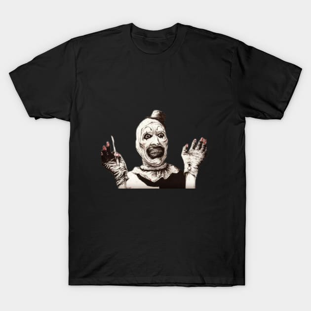 Terrifier-Art the clown T-Shirt by Brush-Master